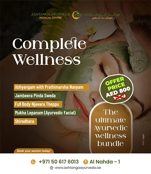 Complete wellness Ayurvedic therapy at Ashtanga Ayurveda, Dubai.