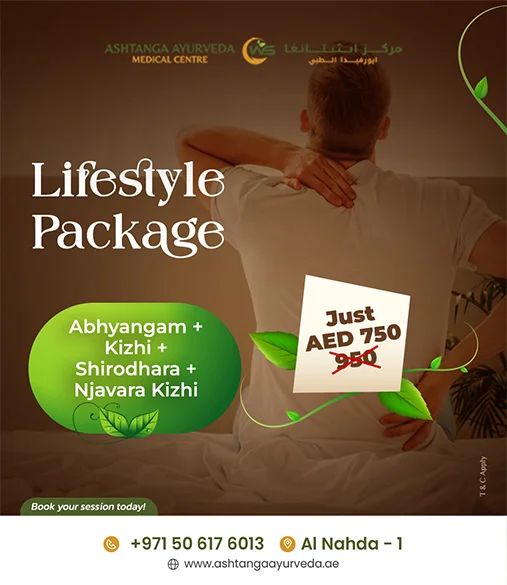 Ayurvedic lifestyle wellness package in Dubai.