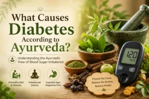 Ayurveda treatment concept for diabetes and blood sugar imbalance